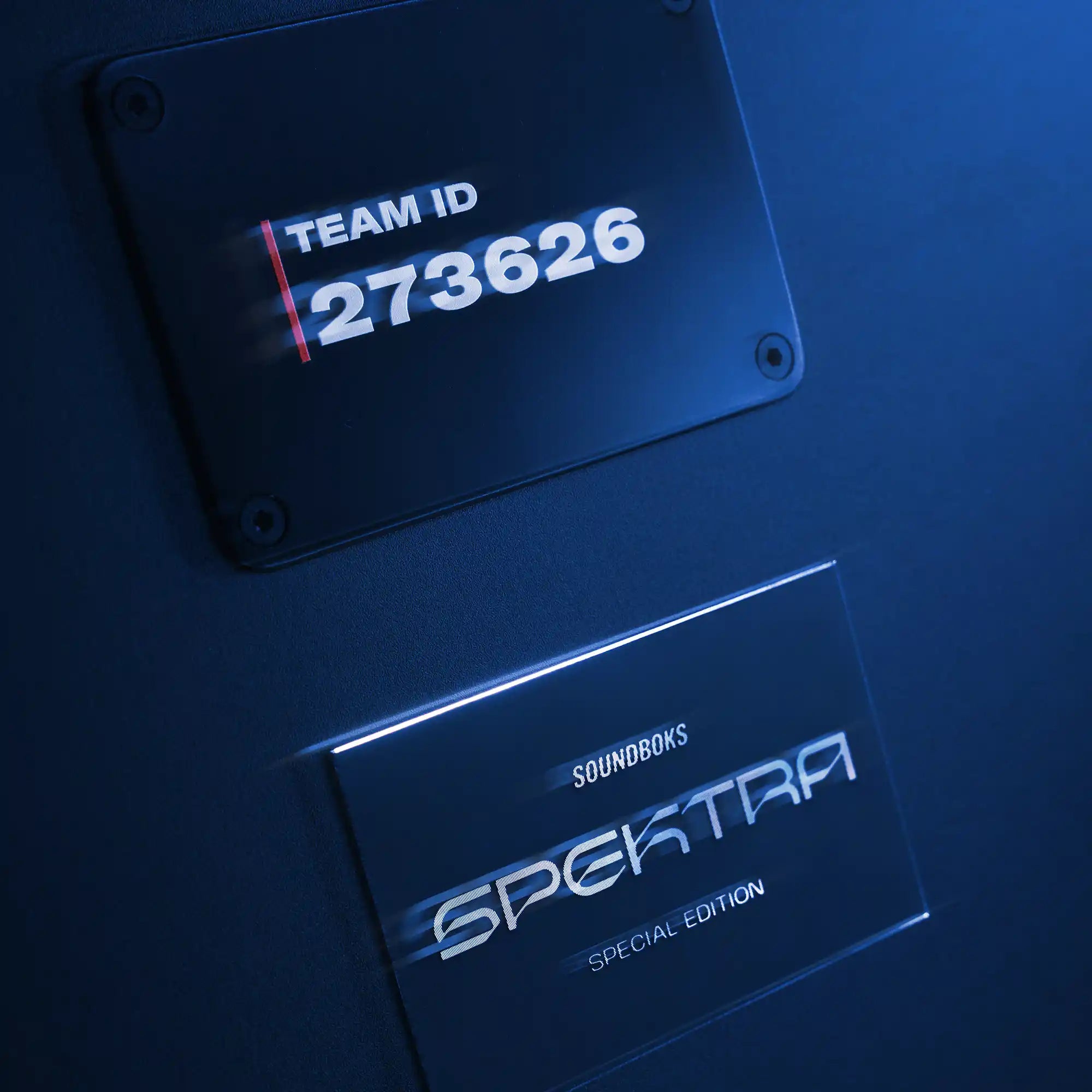 Close-up of the backplate on the limited edition Spektra Soundboks 4