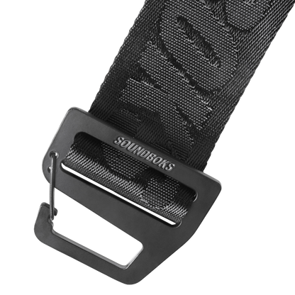 Closeup of the clip on the SOUNDBOKS carrier strap